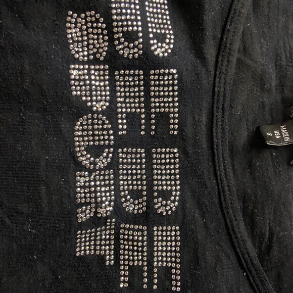 Long Sleeve Scoop Neck Bebe Logo Rib Top - Picture 2 of 3